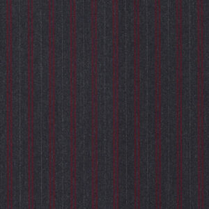 Grey Twill with Red Tramline Stripe