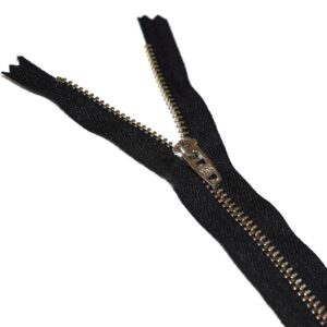 Trouser Zips  Straight  Black