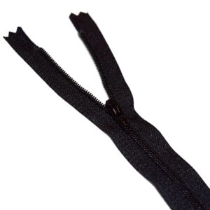 Nylon Zips  Straight  Black