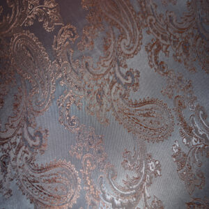 JACQUARD PAISLEY - Elephant Grey & Rose Gold