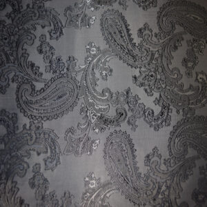 JACQUARD PAISLEY - Silver & Black