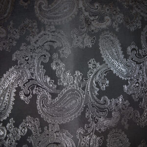 JACQUARD PAISLEY - Gunmetal & Silver