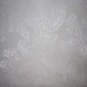 JACQUARD PAISLEY - White & White