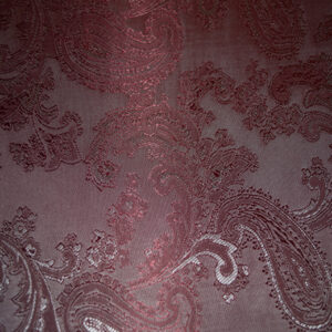 JACQUARD PAISLEY - Silver/Red & Silver