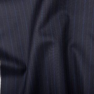 Dark Navy with Blue & Silver Pinstripes