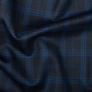 Dark navy fancy check