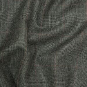 Mid grey check with red windowpane overcheck