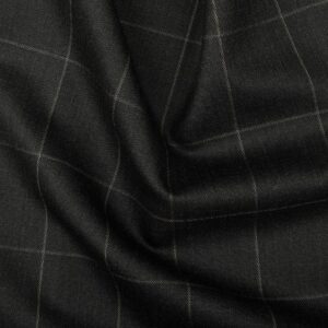 Grey with White and Orange Windowpane