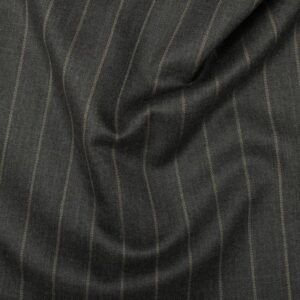 Mid Grey with Ecru and Gold Pinstripe