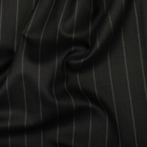 Black with Ecru and Gold Pinstripe