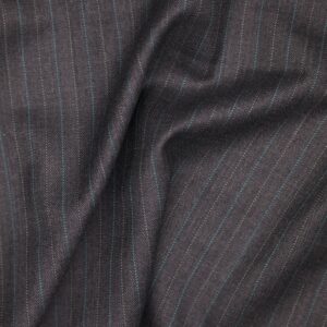 Mid Grey with Turquoise and Silver Pinstripe